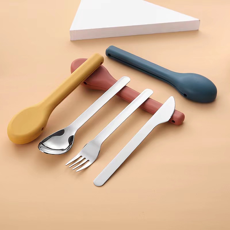 Camp Utensil Set - 3-Piece Portable Flatware Pocket Utensils Set
