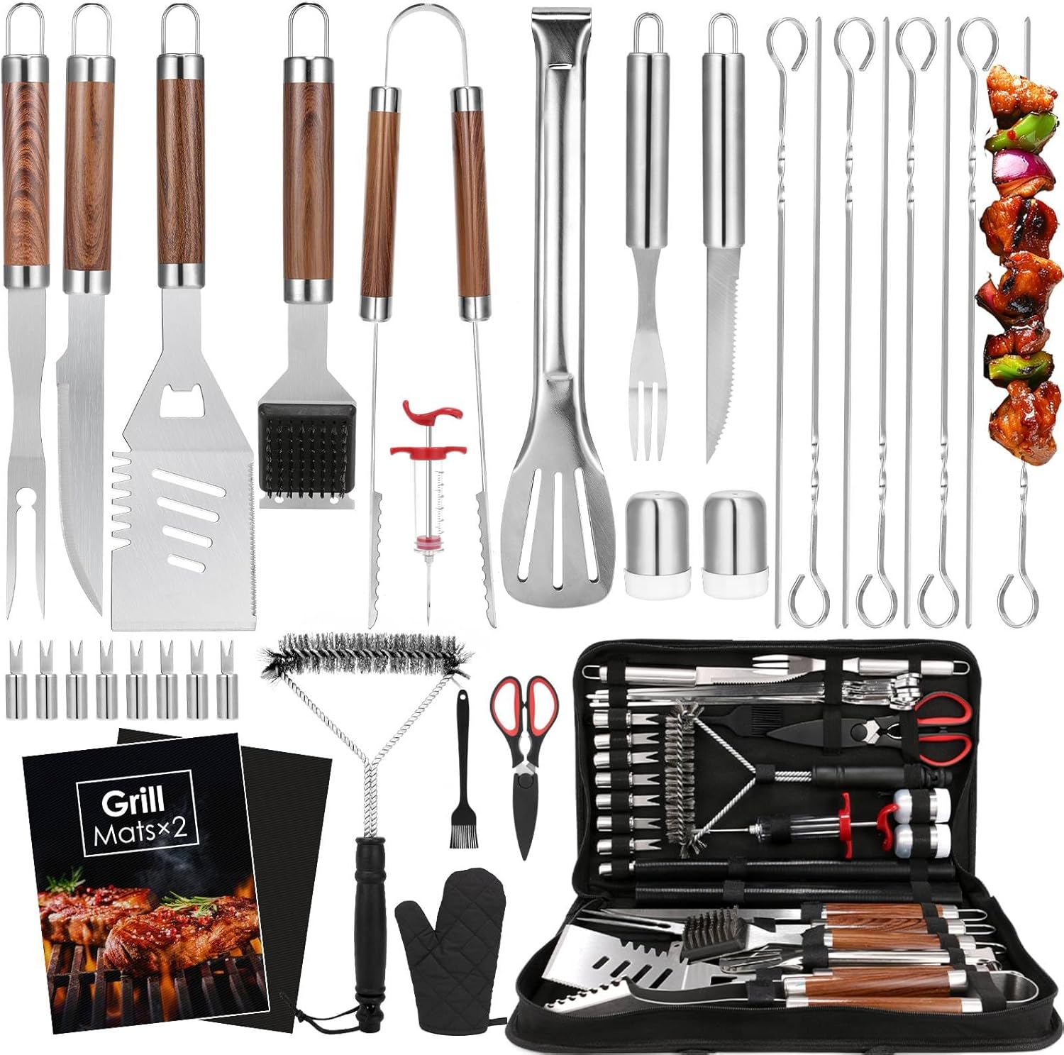 Camp Utensil Set - 34Pcs Heavy Duty Grill Tools Set