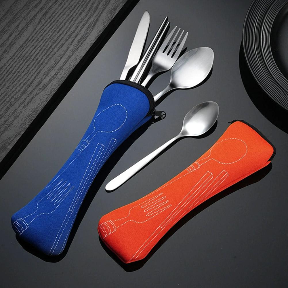 Outdoor Camping Dining Set - Picnic Set Tableware Washable with Zipper