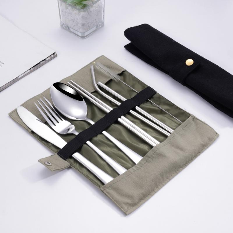Camp Utensil Set - 8Pcs/Set Tableware Travel Cutlery Set 430