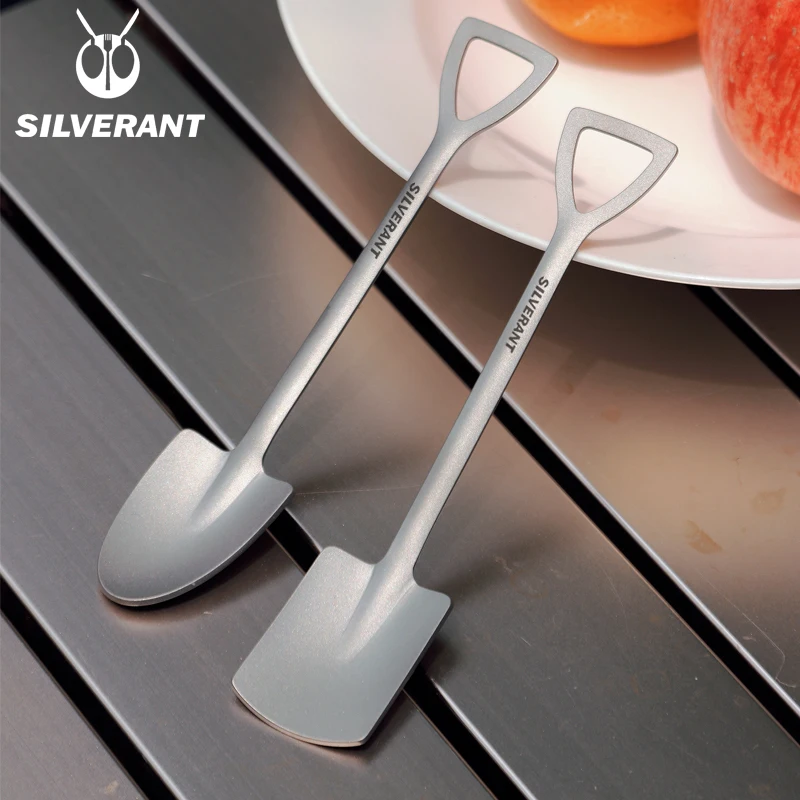 Outdoor Camping Dining Set - EDC Titanium Portable Shovel Shape Spoon