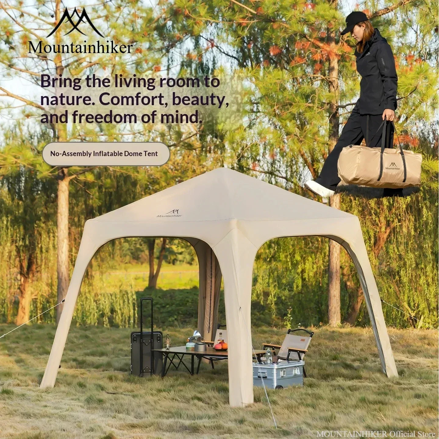 Inflatable Dome Tent, Large Ai - Outdoor Camping Dome recension och pris