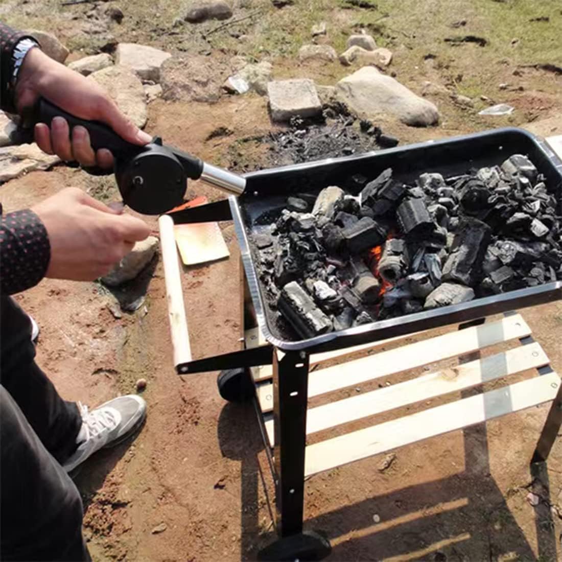 Outdoor Cooking Barbecue Blowe - Outdoor Camping Misting Fan recension och pris