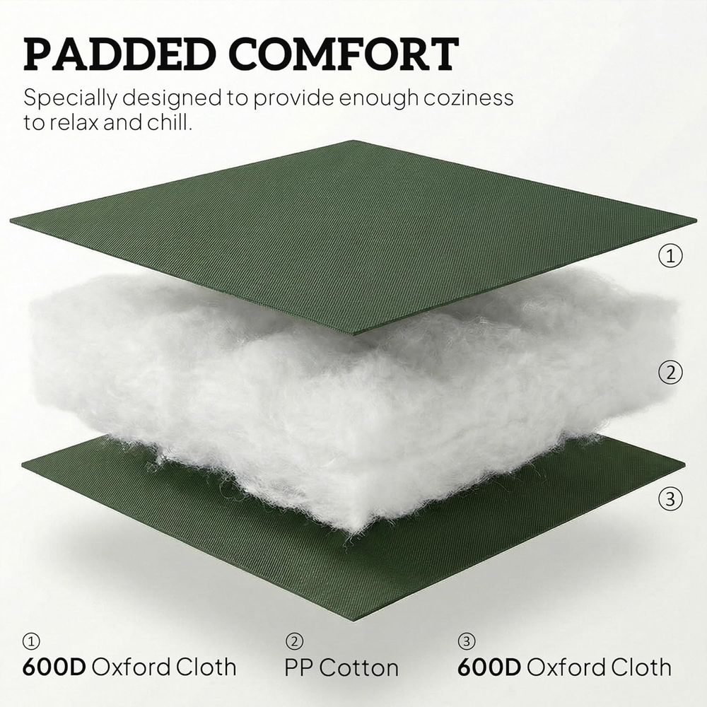 Padded High Back Armrests Outd - Outdoor Camping High Chair recension och pris