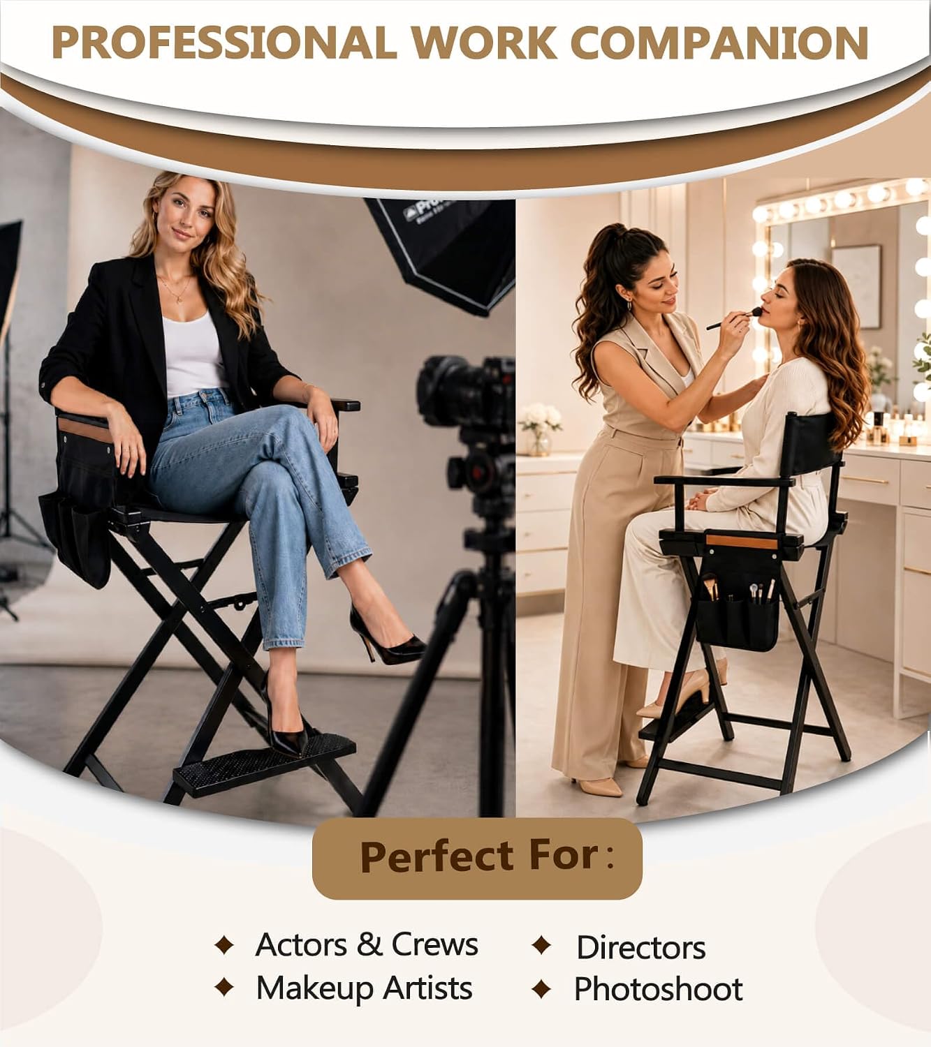 Tall Director Chair Portable A - Outdoor Camping High Chair recension och pris