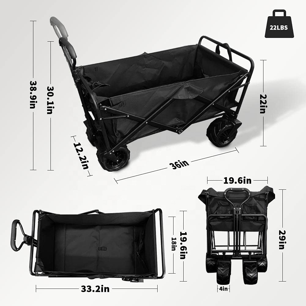 New Large Capacity Big Wheels  - Outdoor Camping Folding Table recension och pris