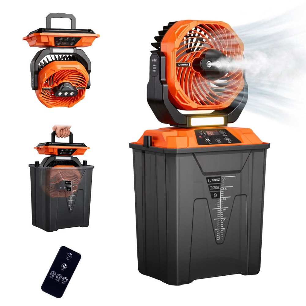 Large Water Tank Spray Camping - Outdoor Camping Misting Fan recension och pris