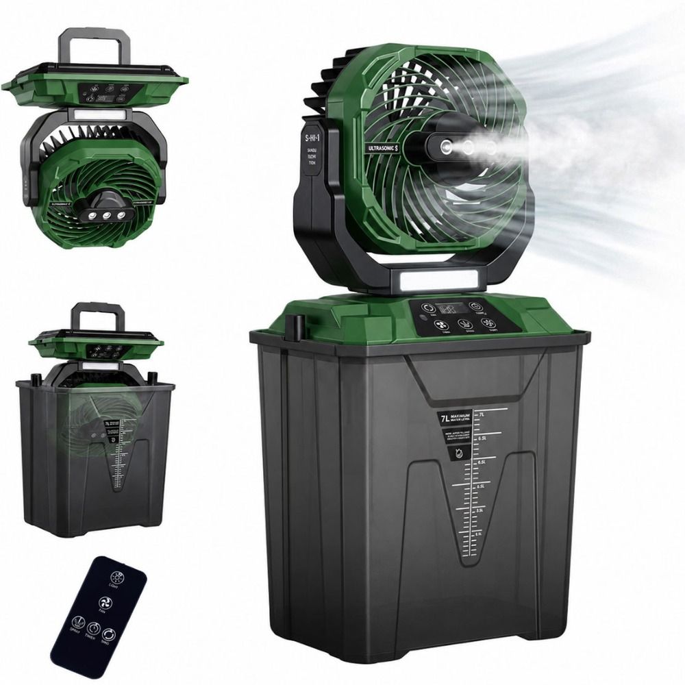 Large Water Tank Spray Camping - Outdoor Camping Misting Fan recension och pris