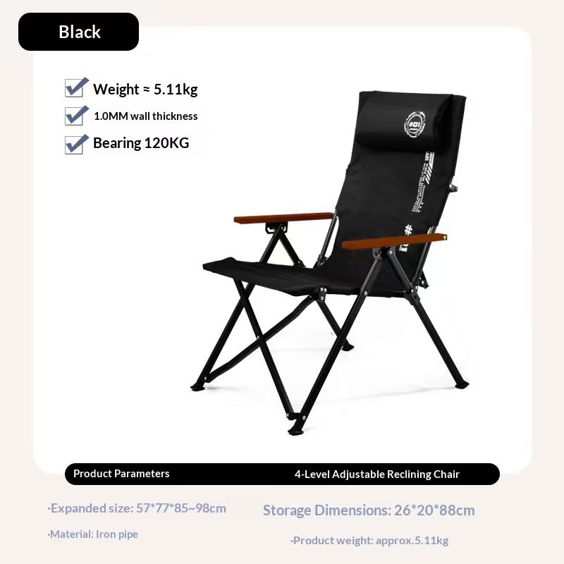Folding High Back Beach Campin - Outdoor Camping High Chair recension och pris
