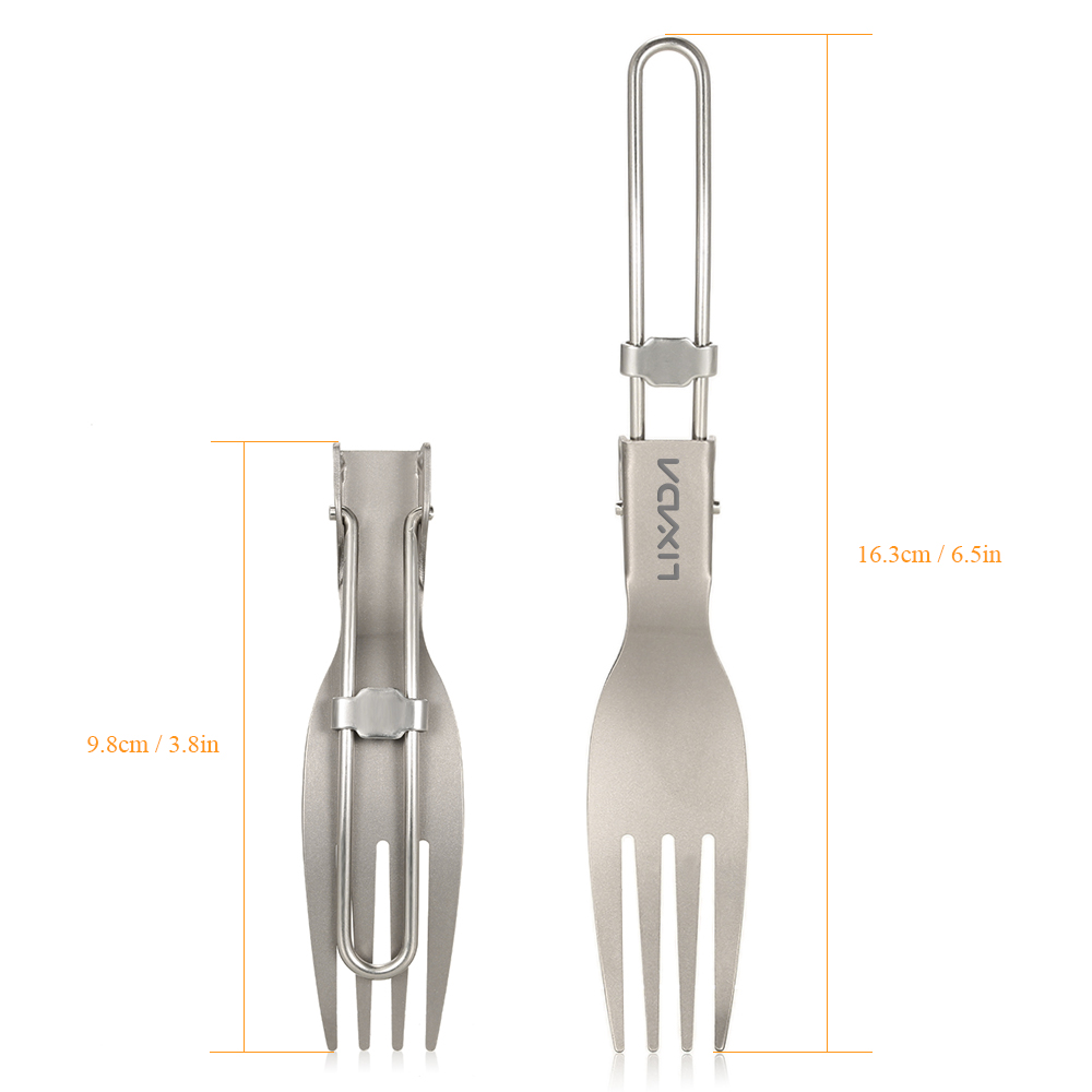 Lixada Titanium Folding Fork U - Outdoor Camping Dining Set recension och pris