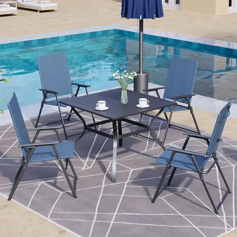 4-Piece Patio Dining Set with  - Outdoor Camping High Chair recension och pris