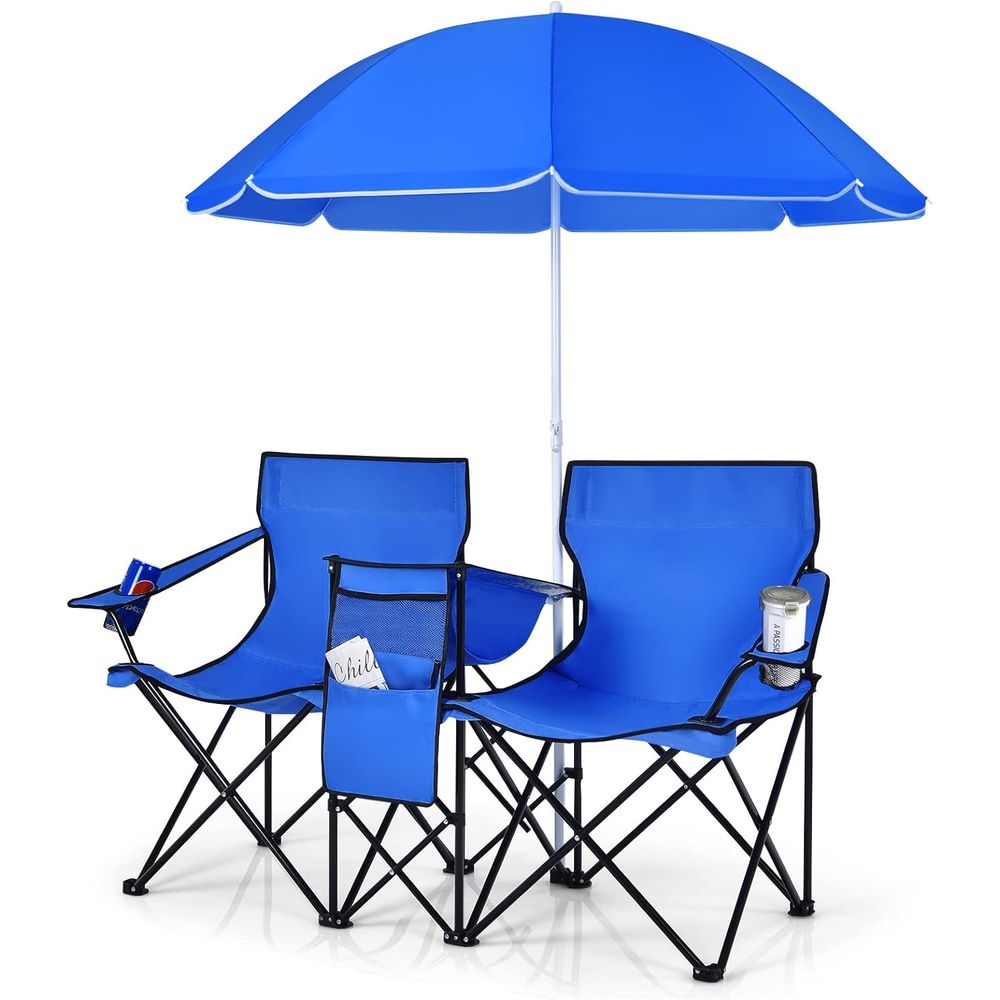 Portable Folding Picnic Chairs - Outdoor Camping Umbrella recension och pris