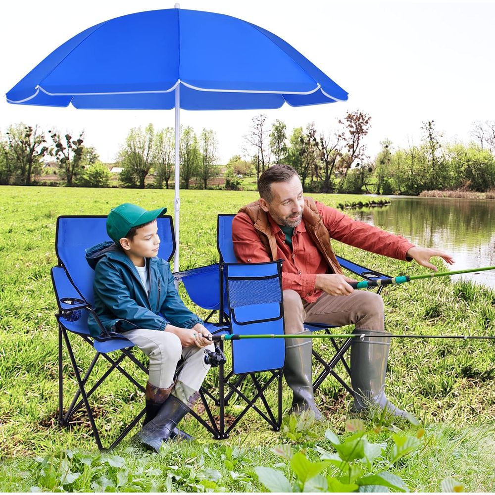 Portable Folding Picnic Chairs - Outdoor Camping Umbrella recension och pris