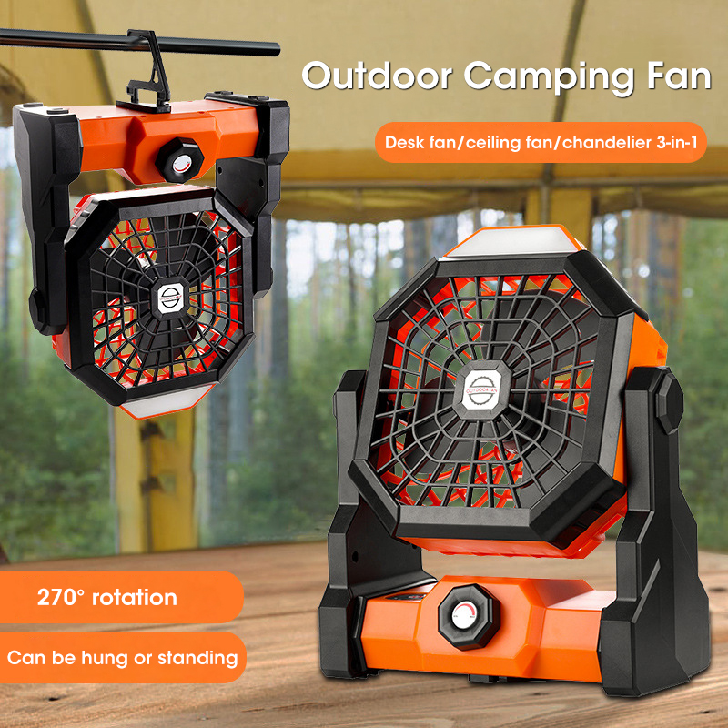 10000mAh Camping Fan with LED  - Outdoor Camping Misting Fan recension och pris