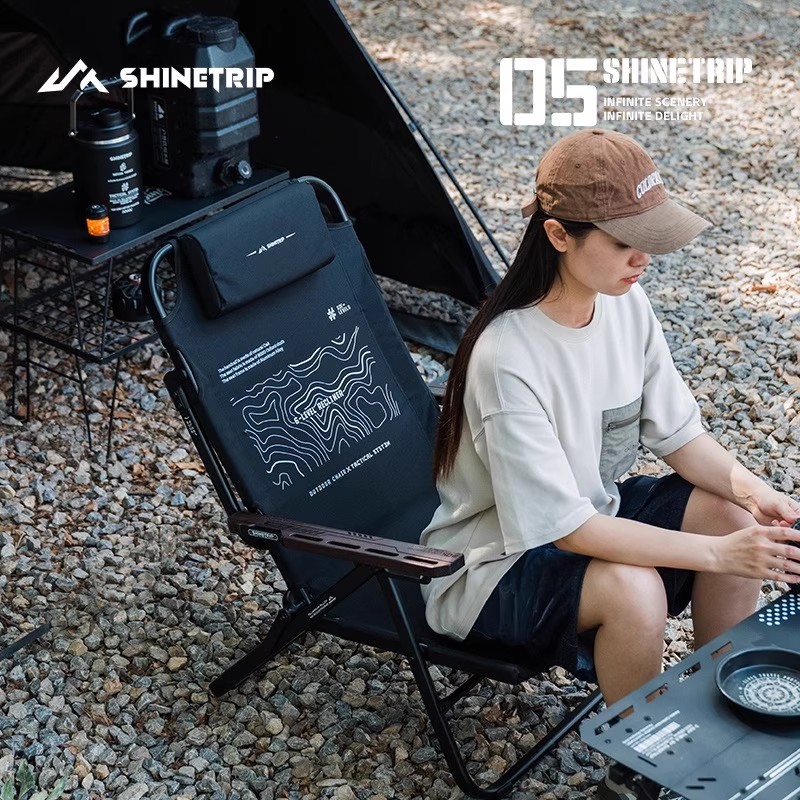 ShineTrip Outdoor Folding Loun - Outdoor Camping High Chair recension och pris