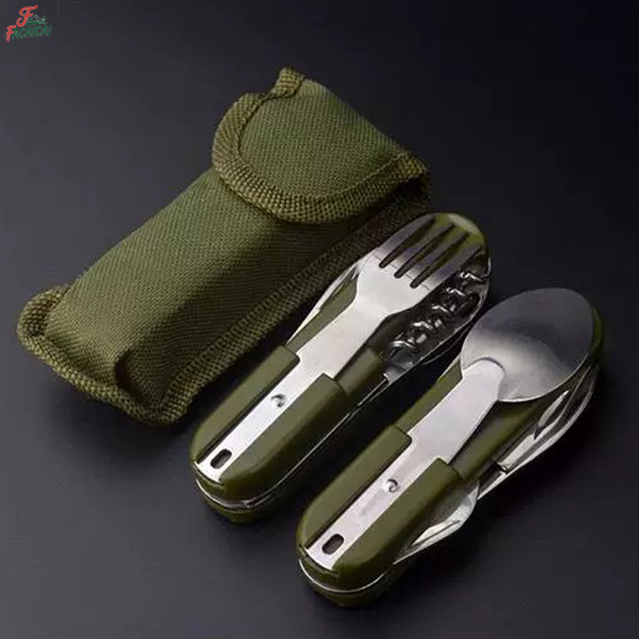 Camping Gear 5-in-1 Stainless  - Camp Utensil Set recension och pris