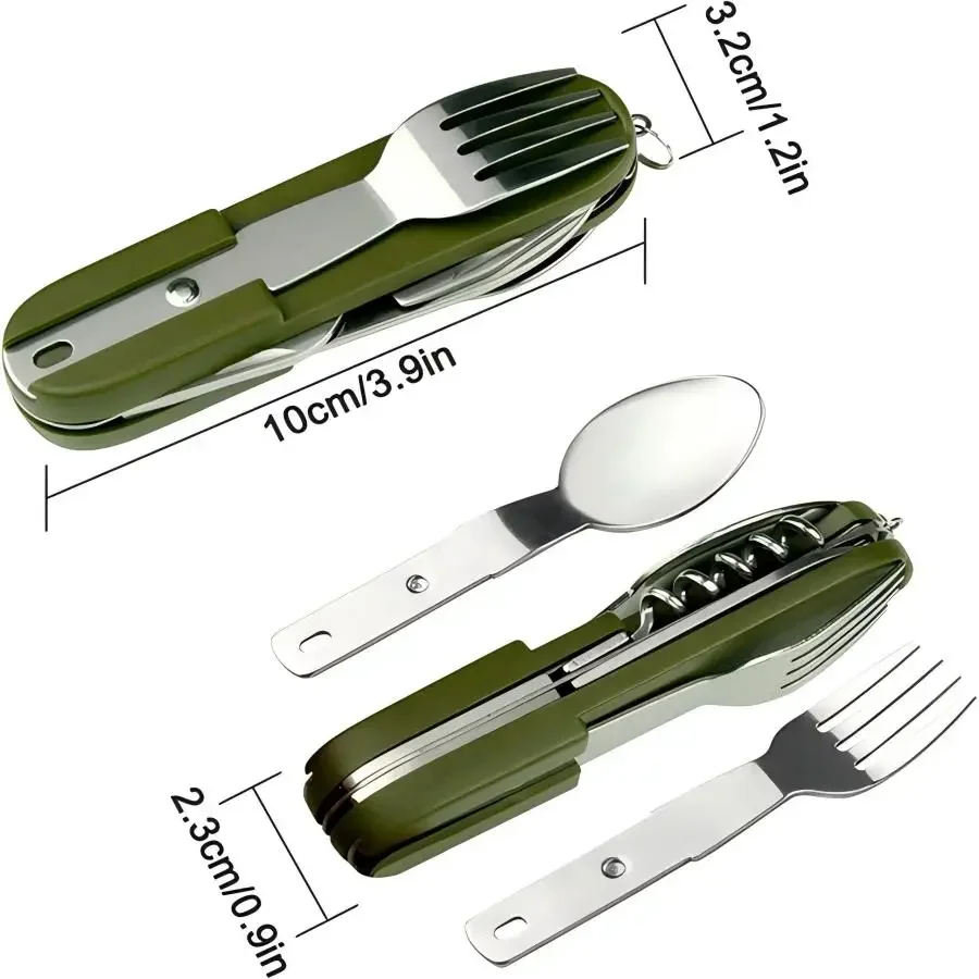 Camping Gear 5-in-1 Stainless  - Camp Utensil Set recension och pris