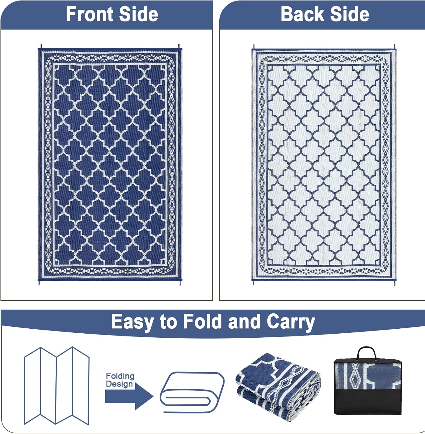 8x10 ft Reversible Outdoor Rug - Outdoor Camping Rugs 8X10 recension och pris