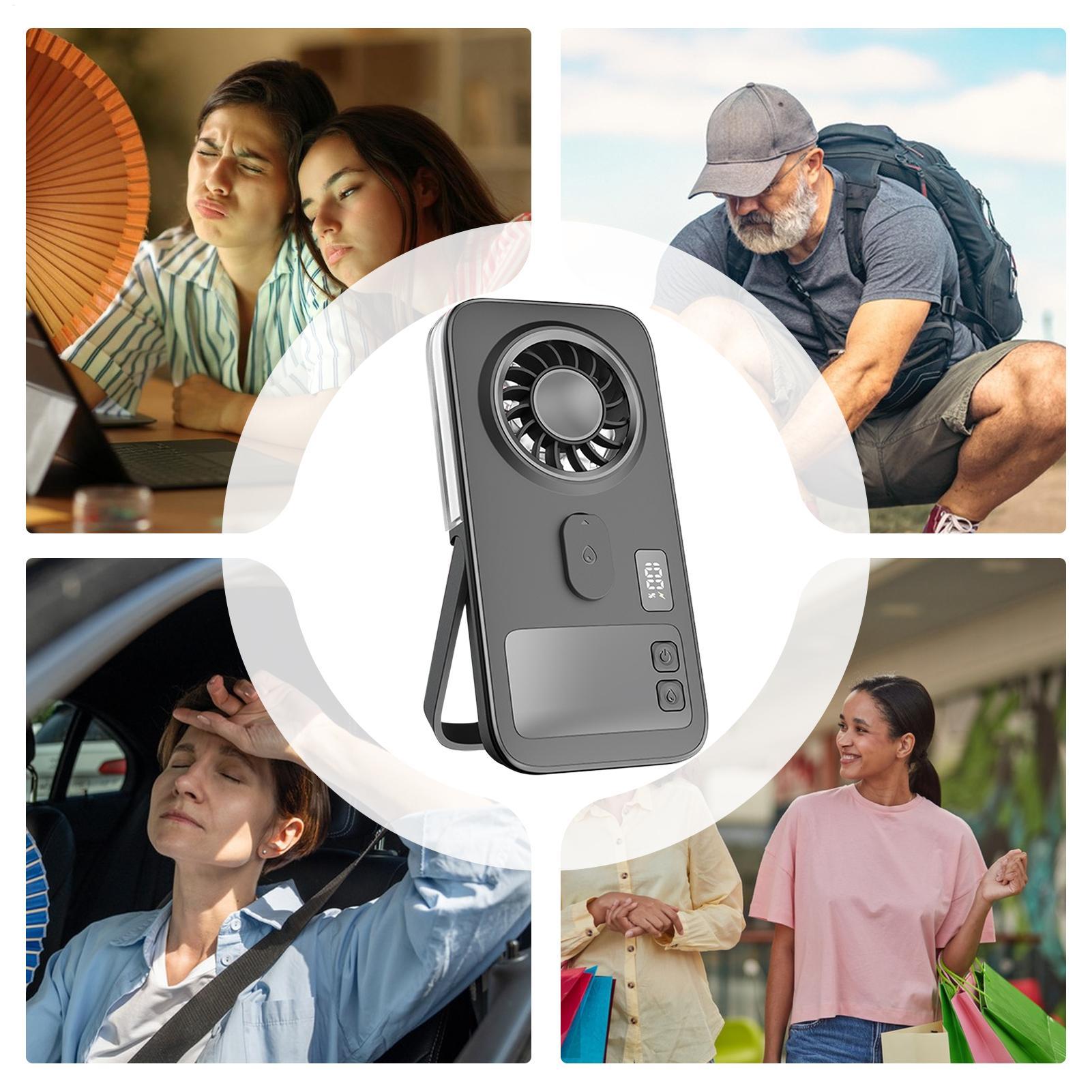Fan with Mist Digital Display  - Outdoor Camping Misting Fan recension och pris