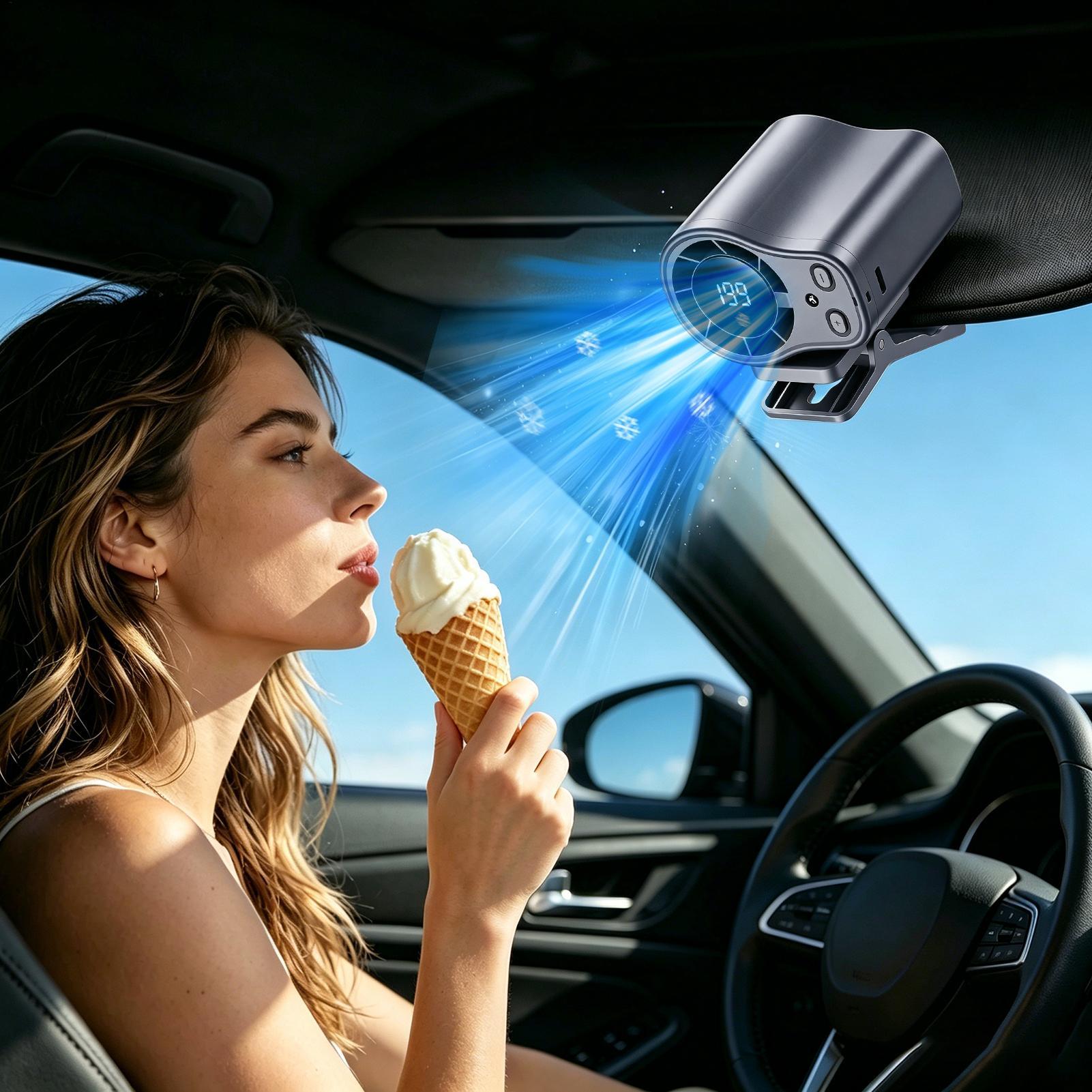 Semiconductor Cooling Car Fan  - Outdoor Camping Misting Fan recension och pris