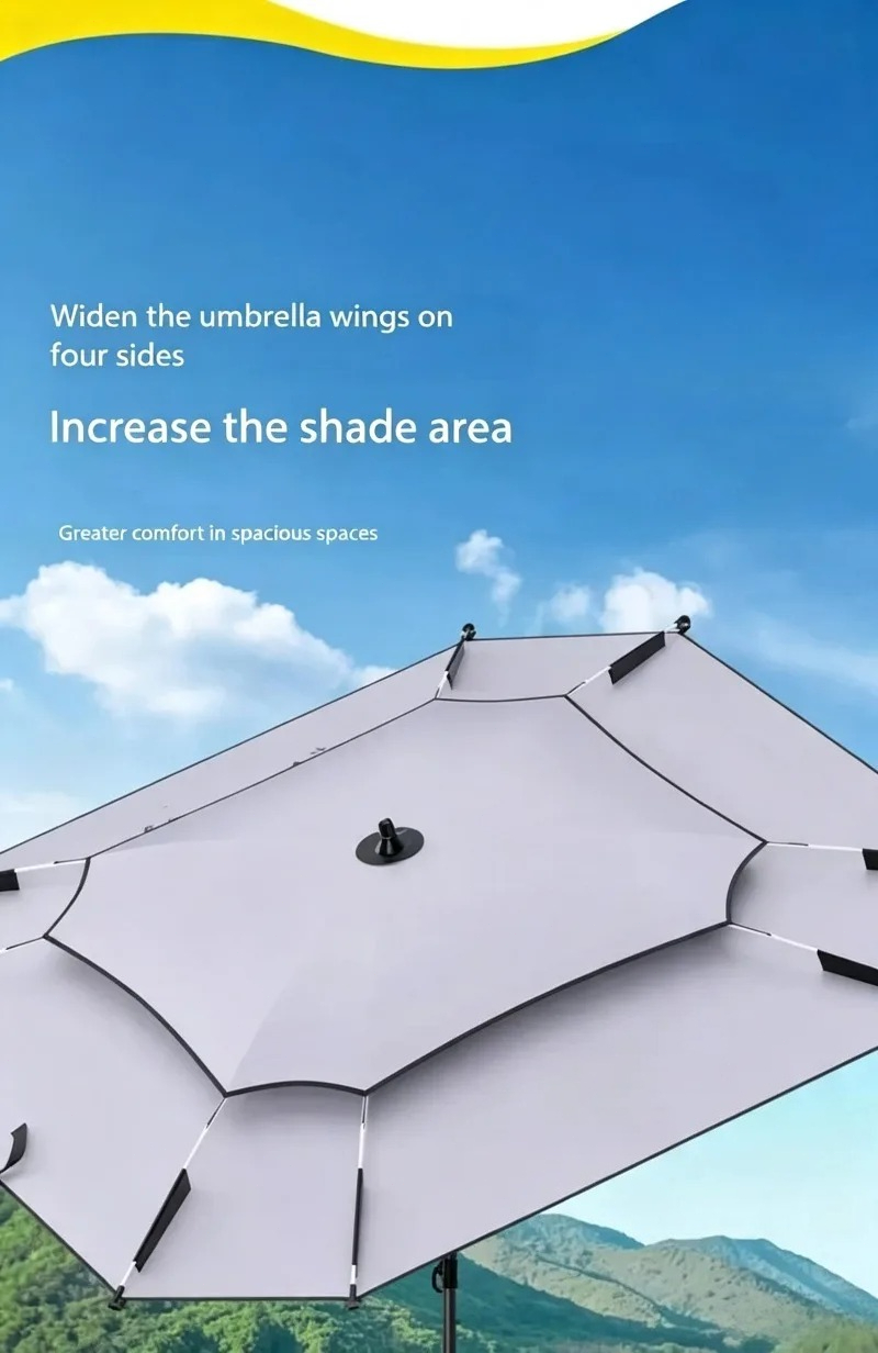 Portable Square Fishing Umbrel - Outdoor Camping Umbrella recension och pris