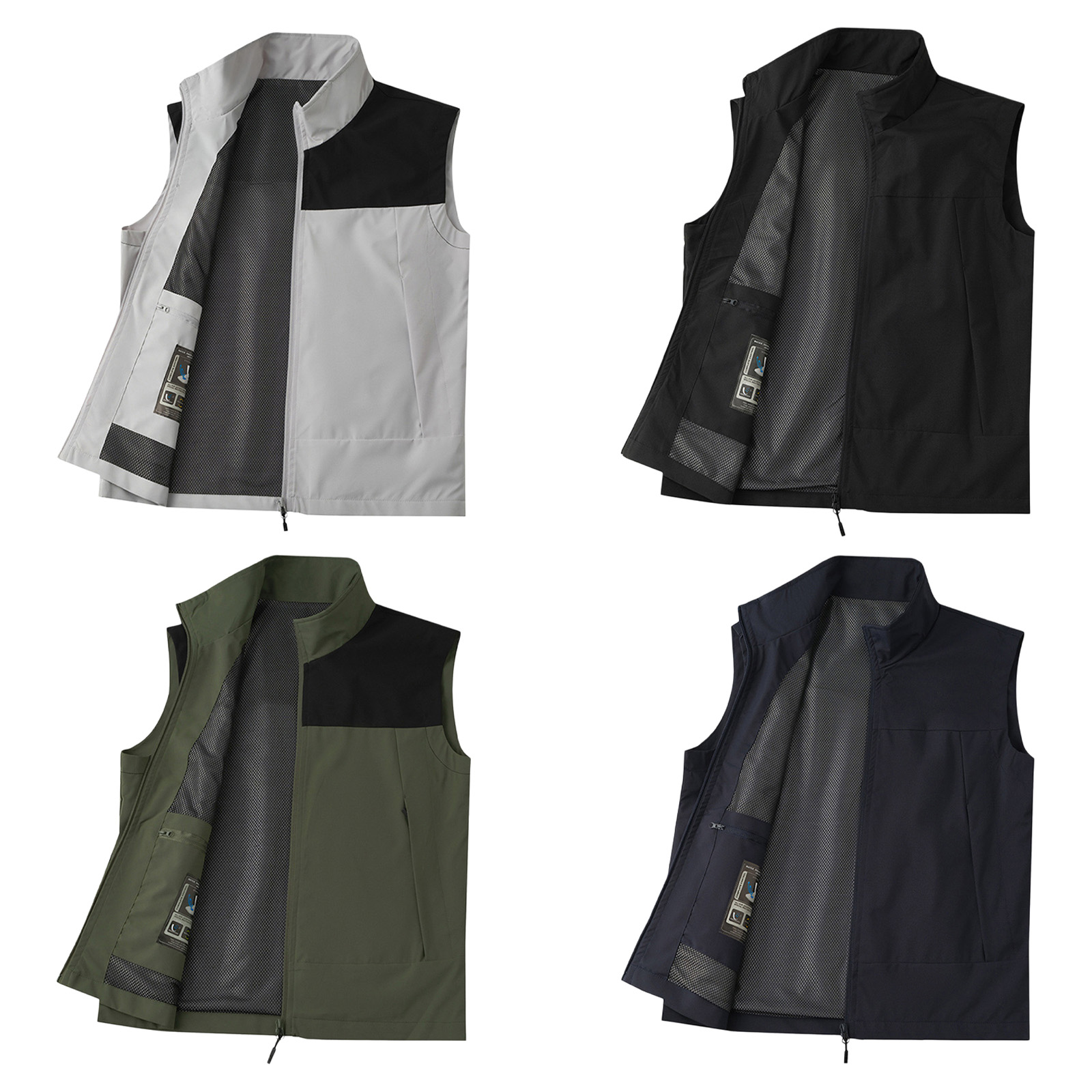 #M-5XL Men Golf Vest Stand Col - Outdoor Camping Vest recension och pris