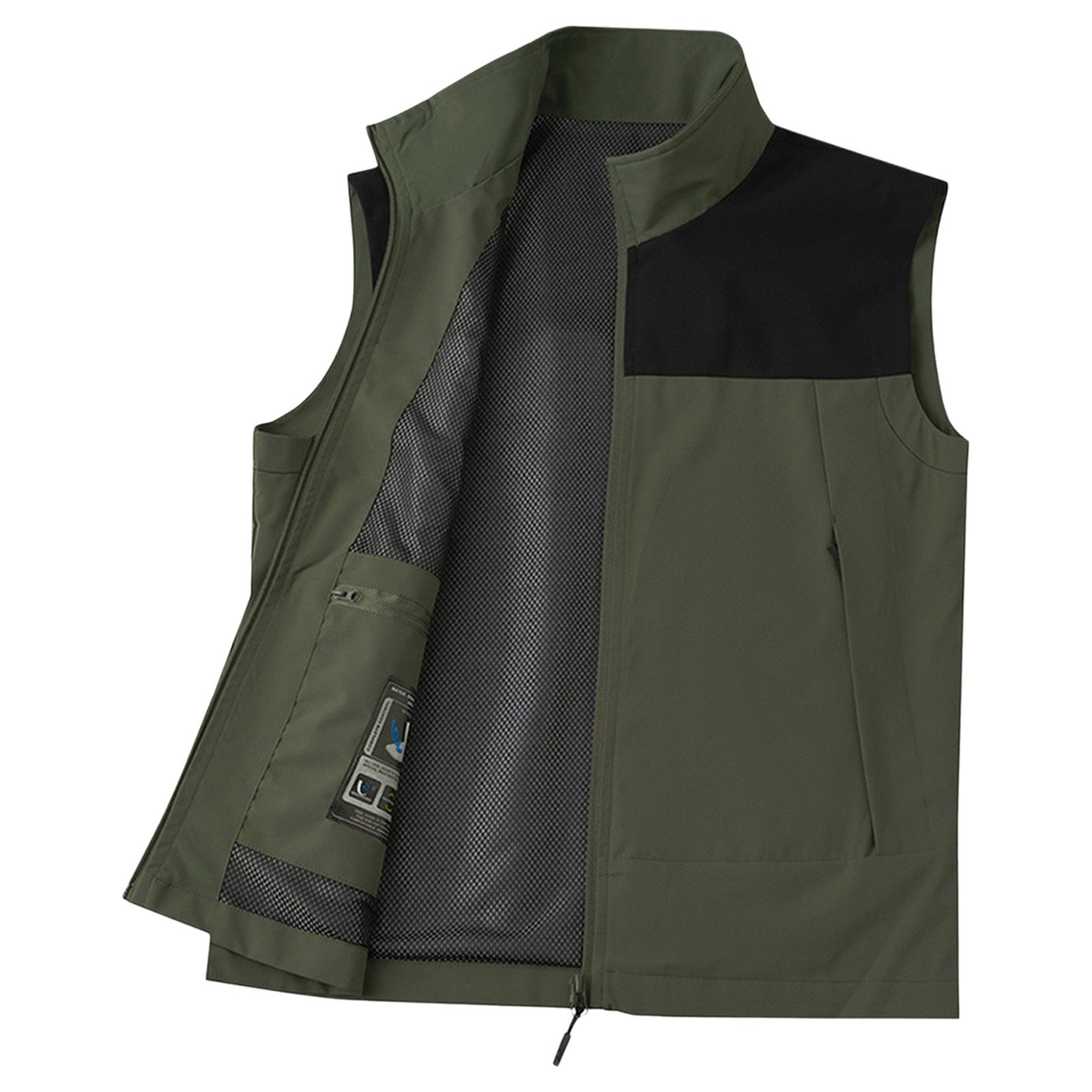 #M-5XL Men Golf Vest Stand Col - Outdoor Camping Vest recension och pris