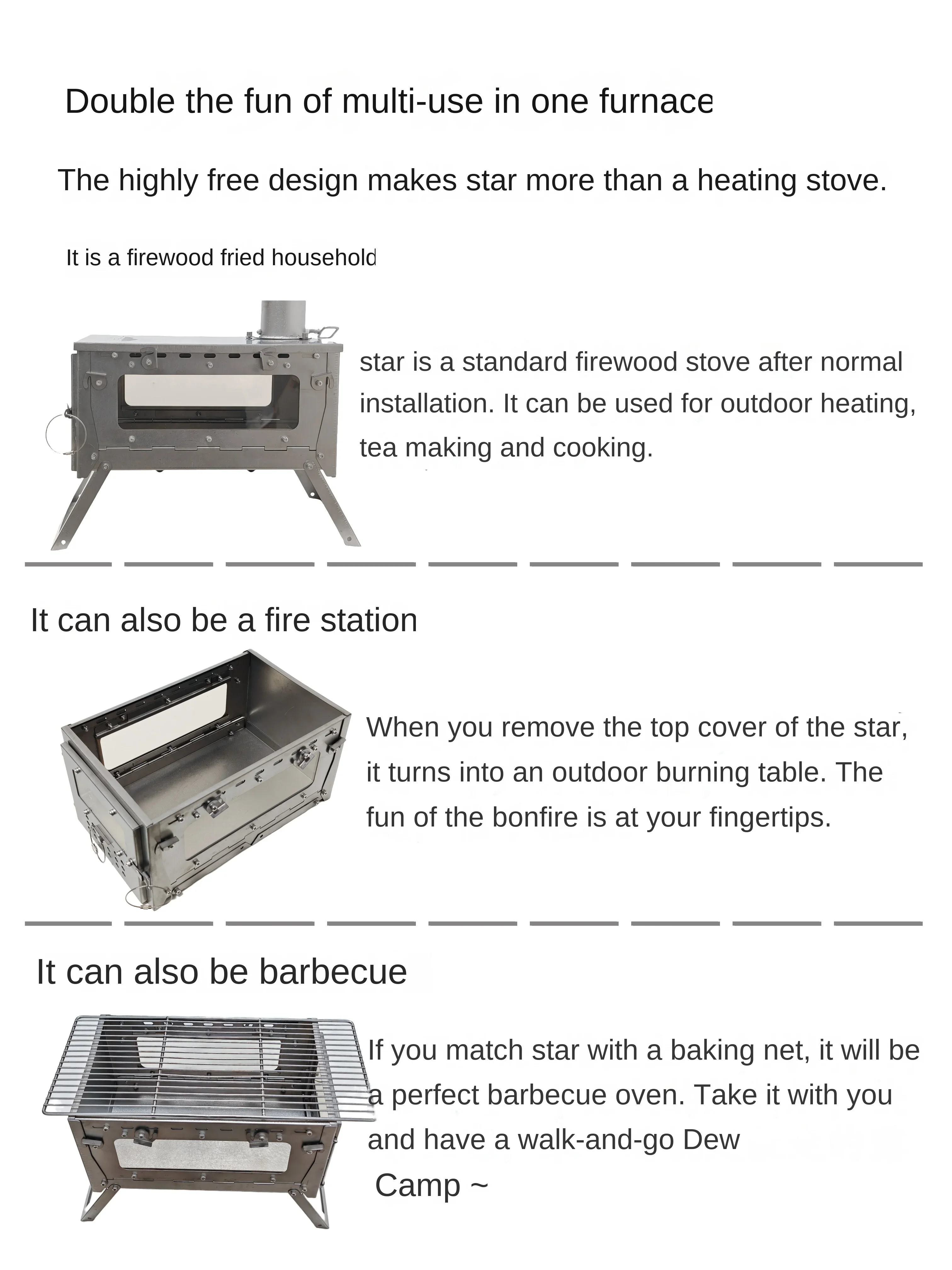 WT Star Ti Titanium Alloy Fold - Outdoor Camping Heater For Tent recension och pris