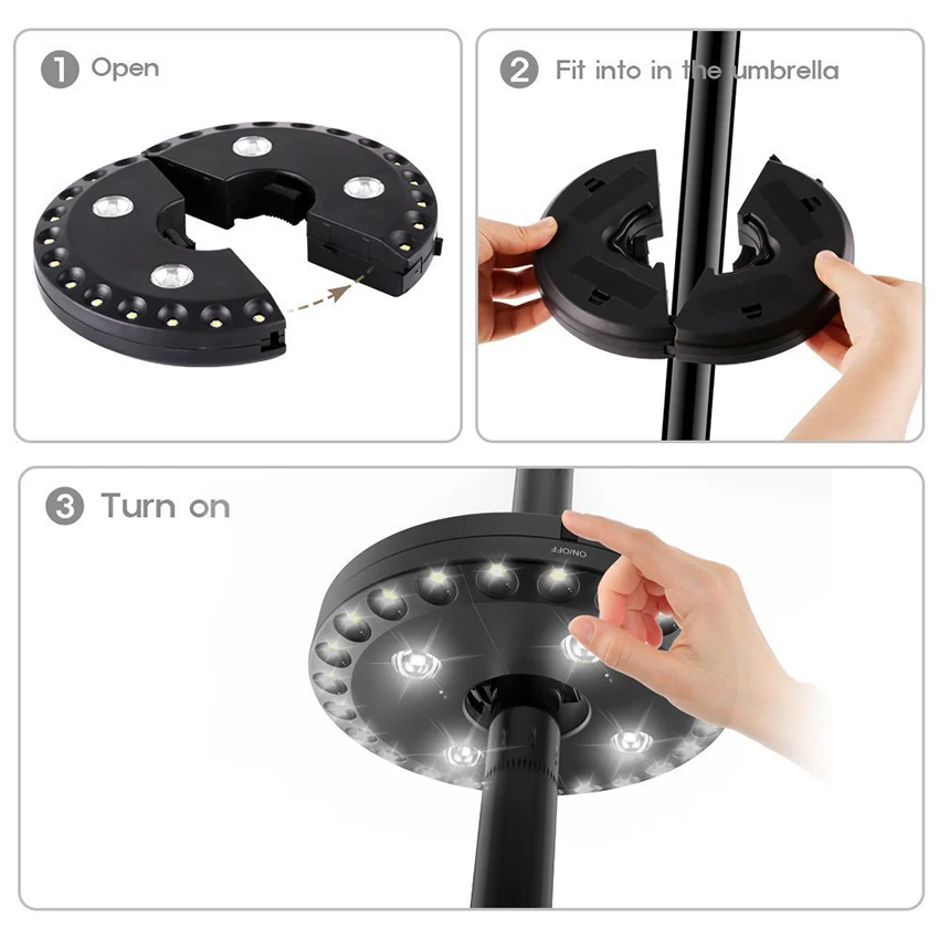 Super Bright Umbrella Pole Lig - Outdoor Camping Umbrella recension och pris