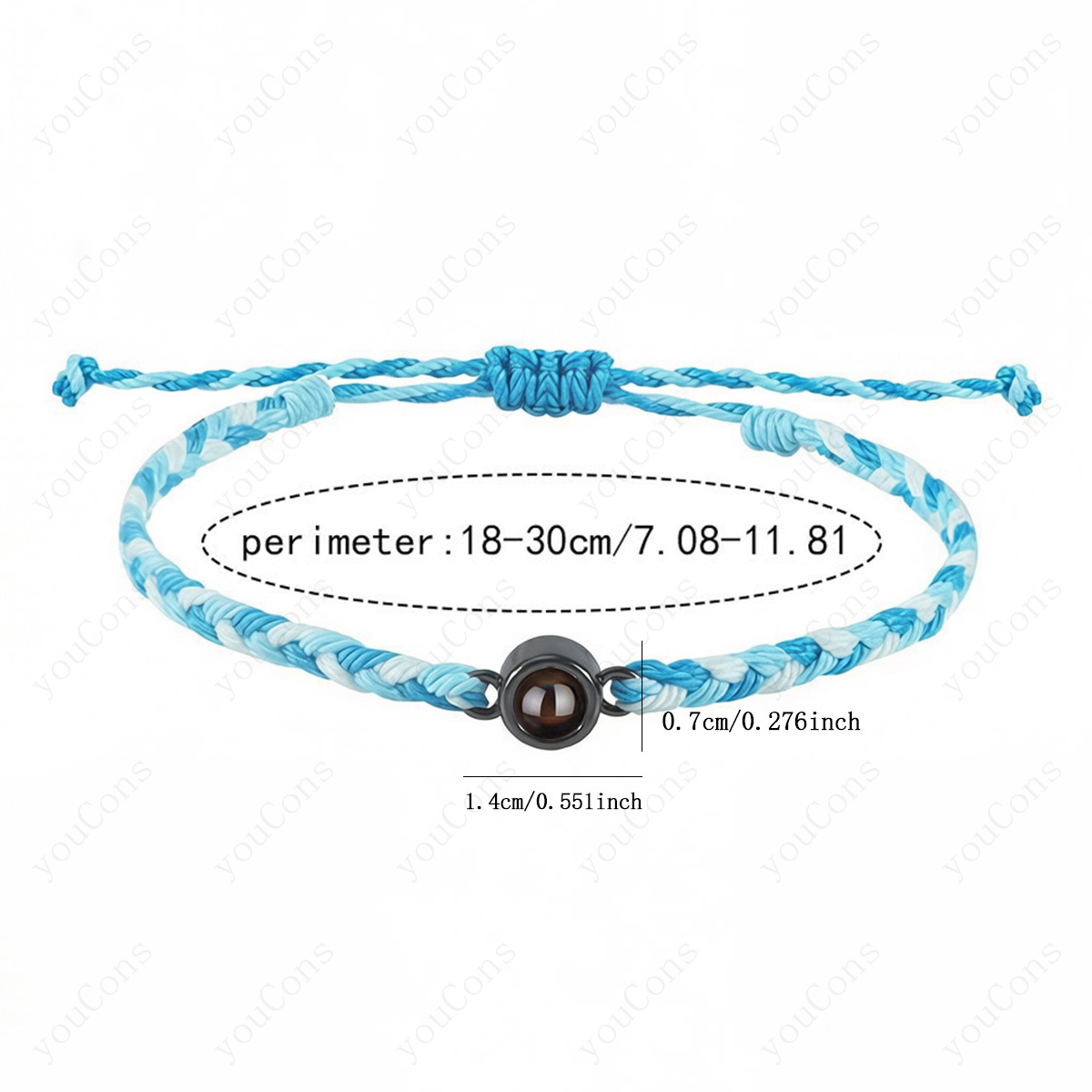 Custom Color Photo Projection  - Paracord Bracelet recension och pris