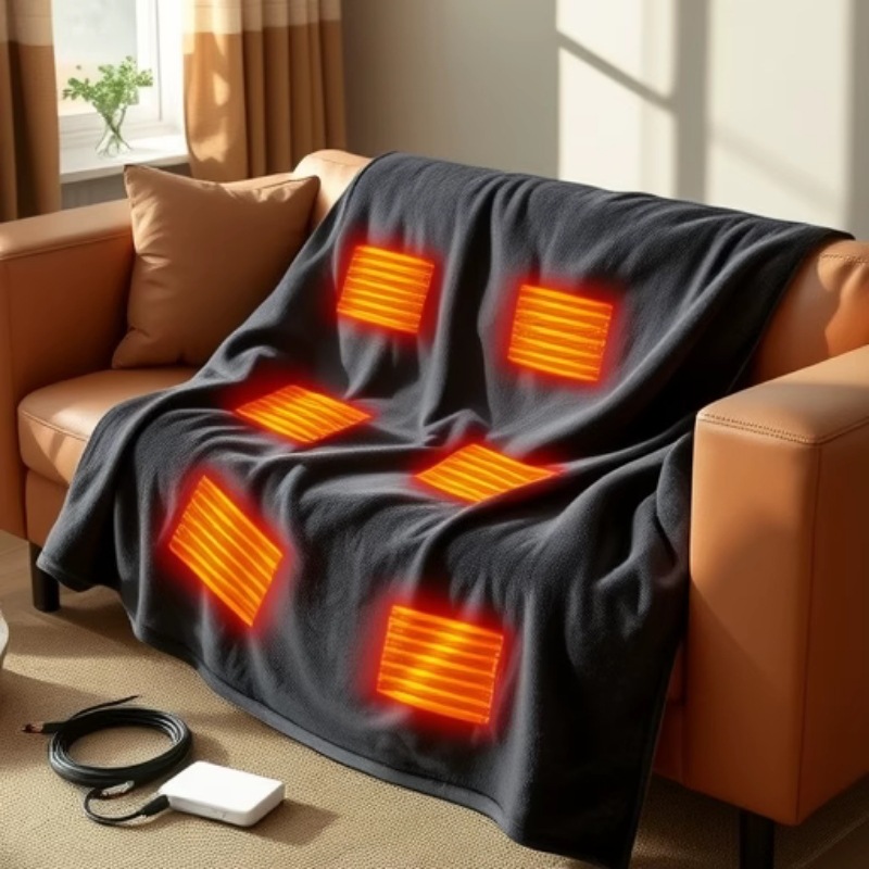 2025 NewUSB Heated Shawl Blank - Outdoor Camping Heated Blanket recension och pris