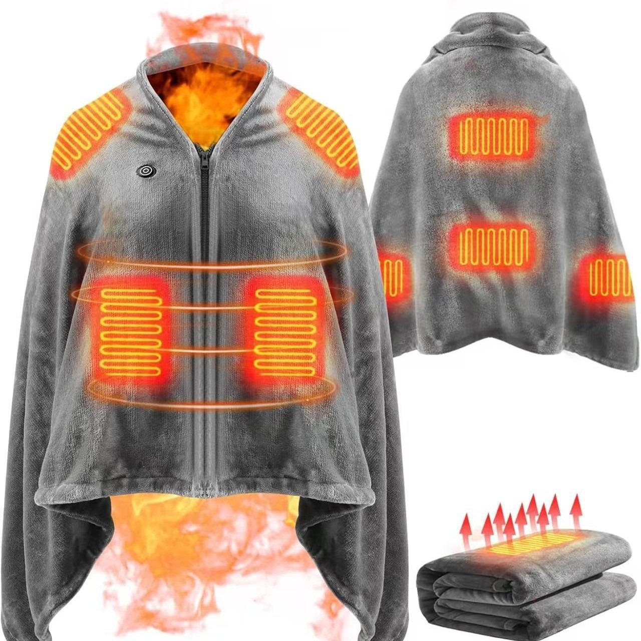 2025 NewUSB Heated Shawl Blank - Outdoor Camping Heated Blanket recension och pris