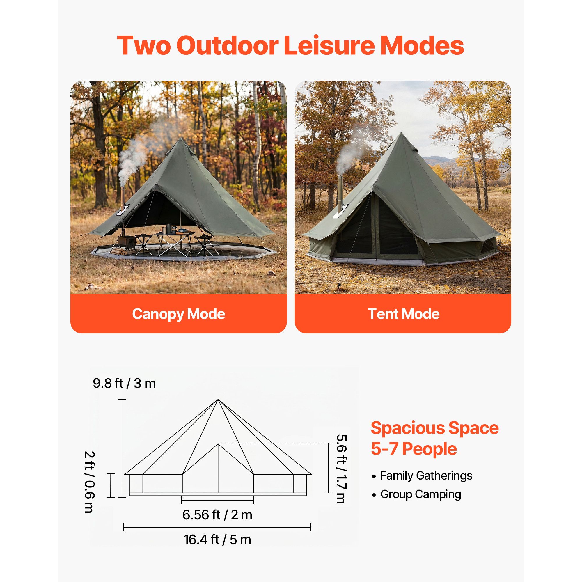 Canvas Bell Tent, 4 Seasons 16 - Outdoor Camping And Glamping recension och pris
