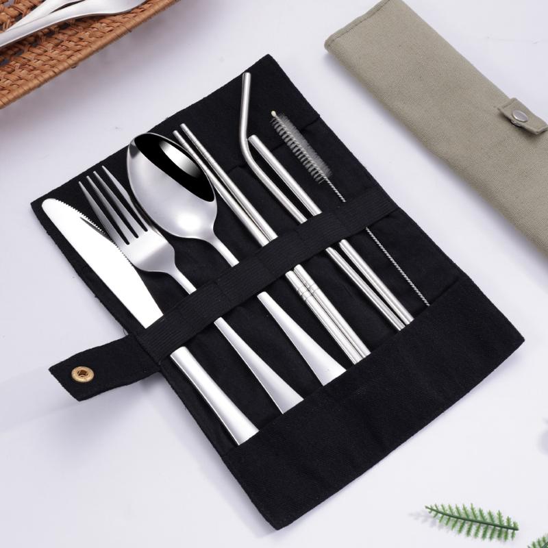 8 Pcs/Set Tableware Travel Cut - Camp Utensil Set recension och pris