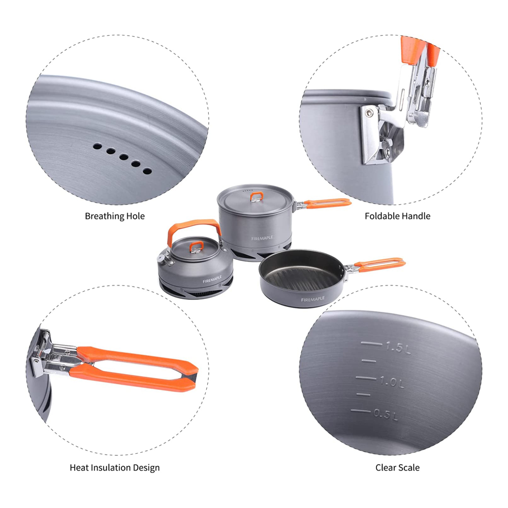 Fire Maple Camping Cookware Ut - Outdoor Camping Dining Set recension och pris