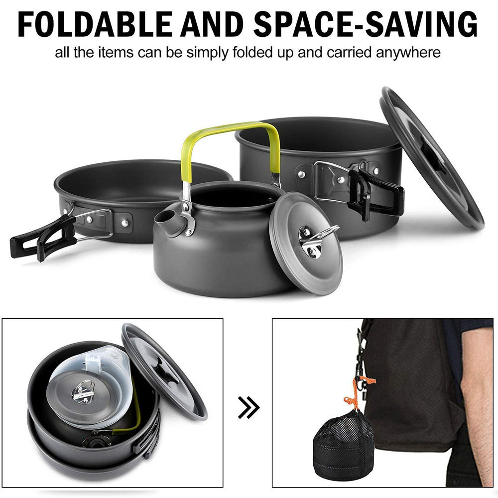 Outdoor Camping Cookware Set M - Camp Utensil Set recension och pris