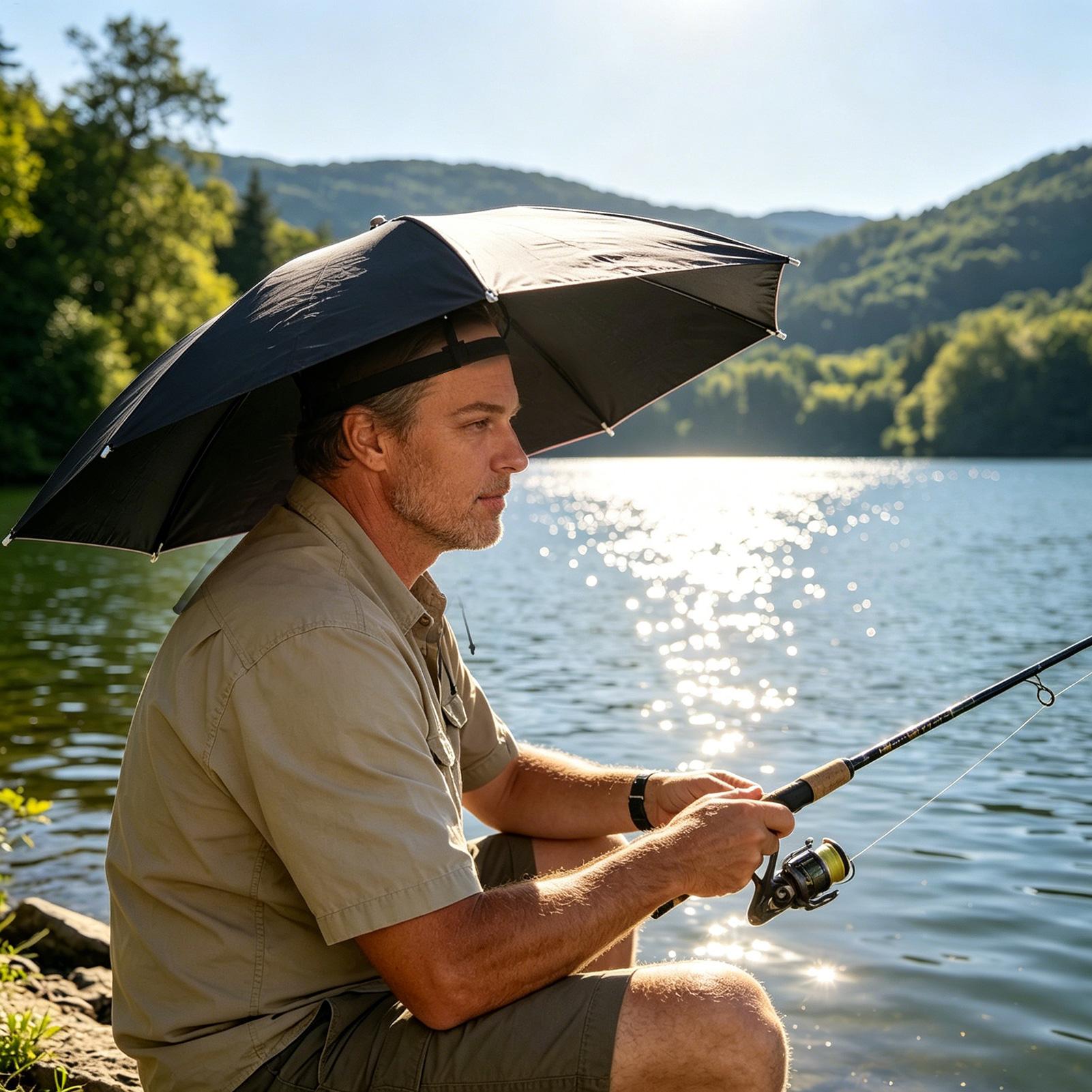 Folding Umbrella Hat Waterproo - Outdoor Camping Umbrella recension och pris